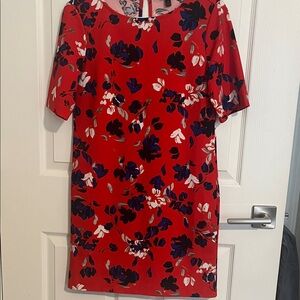 Floral Red Dress